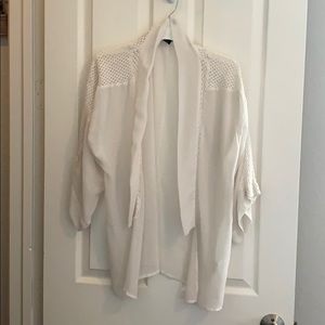 Flowy white iridescent cardigan